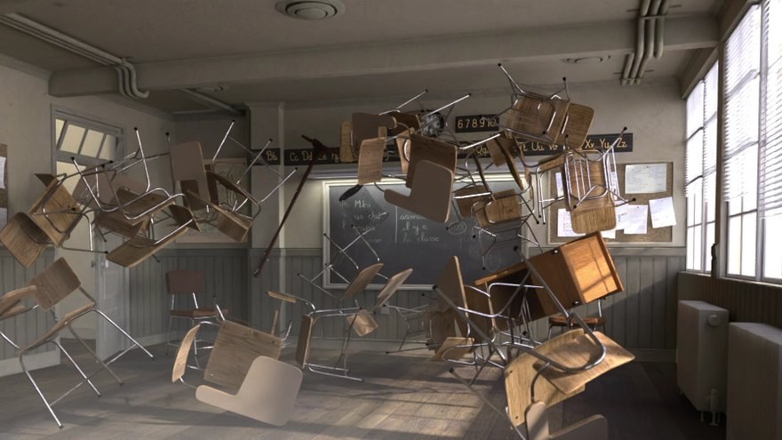 Rigid bodies tumbling in slow motion