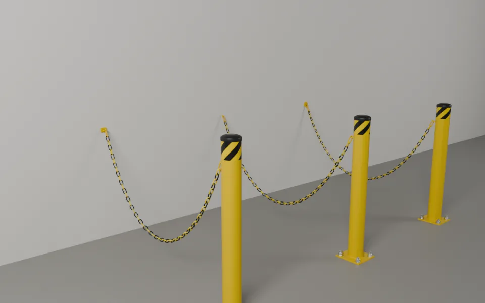Safety Bollard with a wall mount