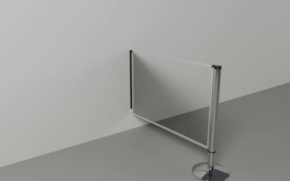 Panel Stanchion with a wall mount