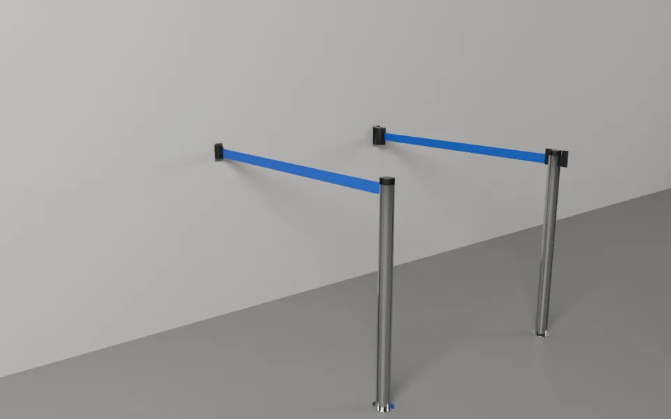 Removable Belt Post (Floor Socket) with a wall mount